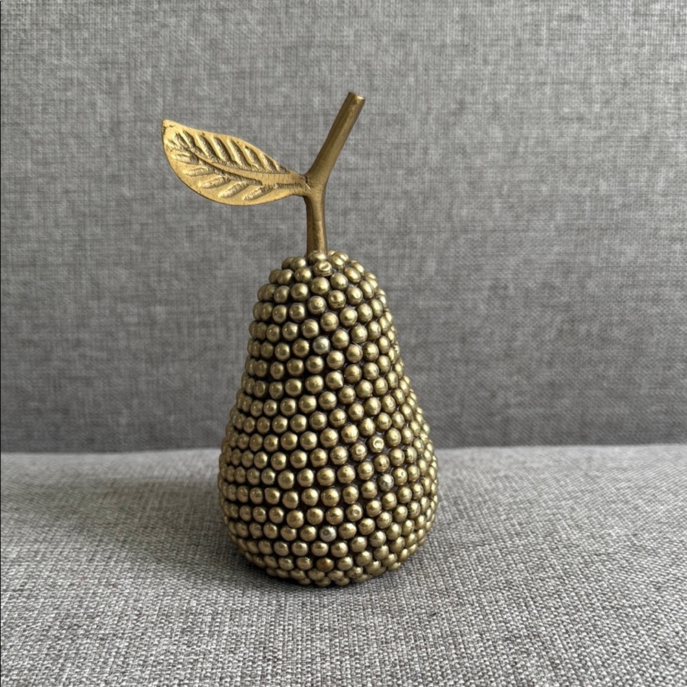 Gold Pear Decorative Accent
